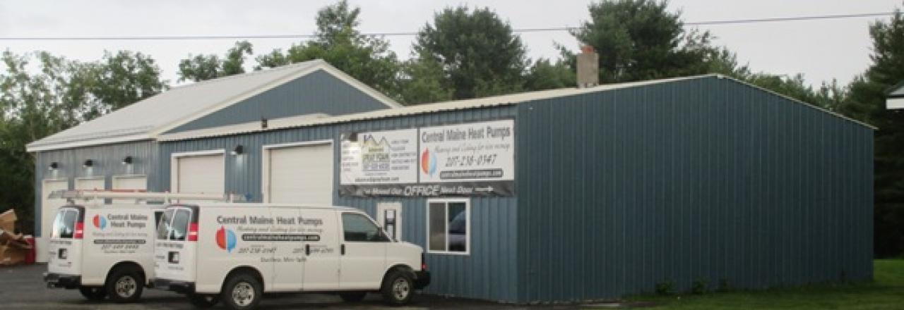 Our Benton Shop with service vans out front